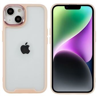 Dikke telefoonhoes voor iPhone 14, galvanisch lensframe TPU + acryl beschermende telefoonhoes