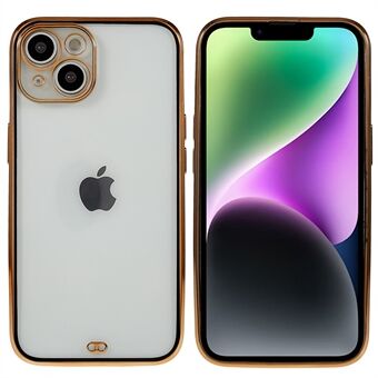 Valbestendig TPU-telefoonhoesje voor iPhone 14, tweekleurige watermerkvrije galvanische Scratch mobiele telefoonhoes