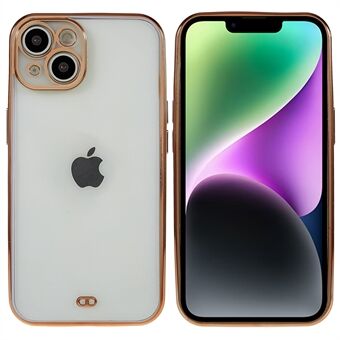 Valbestendig TPU-telefoonhoesje voor iPhone 14, tweekleurige watermerkvrije galvanische Scratch mobiele telefoonhoes