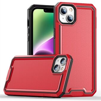 Voor iPhone 14 Dual Color Anti-drop Phone Case Hard PC Back Cover Soft TPU Bumper Hybrid Cover