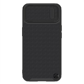 NILLKIN voor iPhone 14 Texture Pro Anti- Scratch telefoonhoes Anti-val beschermende telefoonhoes met cameraschuifbeschermer Ondersteuning magnetisch draadloos opladen