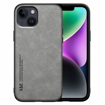 X&E PU lederen TPU harde pc-telefoonhoes voor iPhone 14 schokbestendige hoes Skin-touch anti-drop telefoonhoes