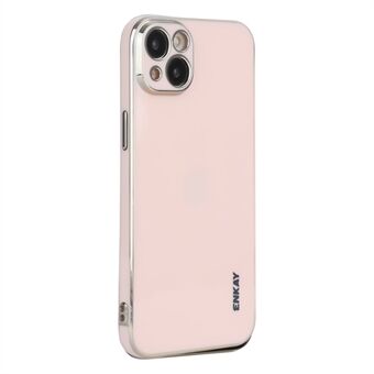 ENKAY HAT Prince Voor iPhone 14 Zachte TPU Galvaniseren Randen Anti- Scratch Case Precieze Uitsparing Camera Bescherming Schokbestendig Telefoon Cover