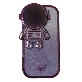 TPU-telefoonhoes voor iPhone 14 Spaceman Anti-drop telefoonhoes galvaniseren glitter beschermhoes met lensdop