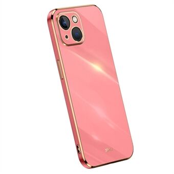 XINLI Voor iPhone 14 Zachte TPU Beschermhoes Galvaniseren Gouden Edge Telefoonhoes