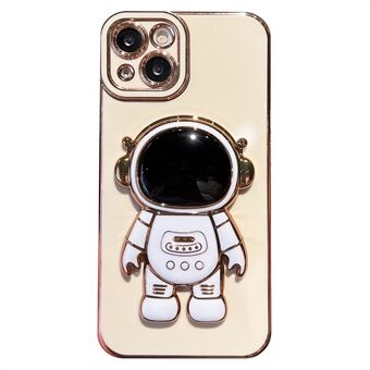 Voor iPhone 14 Cartoon Astronaut Kickstand TPU Telefoonhoes Galvaniseren Drop-proof Cover