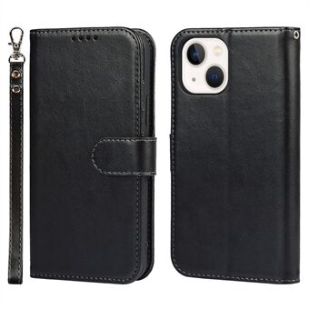 Voor iPhone 14 Wallet Phone Case R61 Texture Gevelde naad PU lederen Stand