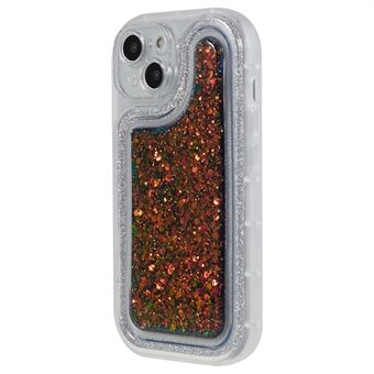 Voor iPhone 14 Epoxy gepersonaliseerde mobiele telefoonhoes Bling Glitter Soft TPU Cover