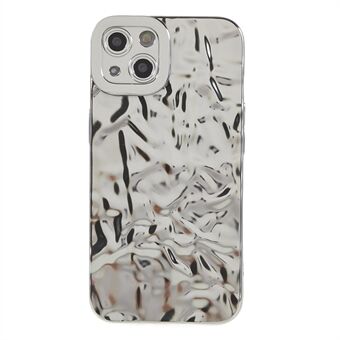 Anti- Scratch telefoonhoes voor iPhone 14, galvaniseren gerimpelde ongelijke zachte TPU-hoes