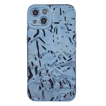 Anti- Scratch telefoonhoes voor iPhone 14, galvaniseren gerimpelde ongelijke zachte TPU-hoes