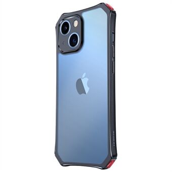 XUNDD Voor iPhone 14 Acryl + TPU Achterkant Case Vier Hoeken Airbag Schokbestendige Beschermhoes - Zwart