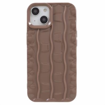 Voor iPhone 14 Telefoonhoesje 3D gestreept patroon Zachte TPU-hoeken Beschermhoes