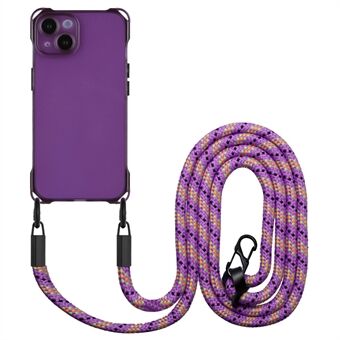 Voor iPhone 14 Case Valbescherming TPU Mobiele Telefoonhoes met Ophangkoord