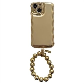 Voor iPhone 14 Hoes Airbag Zacht TPU Schokbestendige Telefoonhoes met Armband Ketting