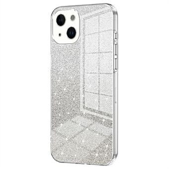 Voor iPhone 14 Telefoonhoesje Gradient Glitter Precieze Uitsparing TPU Achterkant Cover