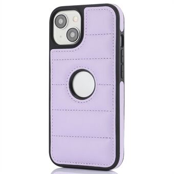 Voor iPhone 14 Telefoonhoesje Logo Venster PU Leer+TPU Schokbestendige Hoes