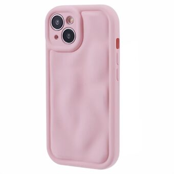 WD Series Voor iPhone 14 TPU Hoes Effen Kleur Rubberized Concaaf Convex Telefoonhoes