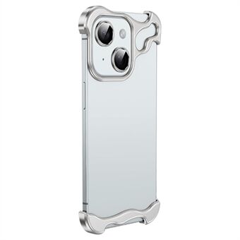 Voor iPhone 14 Randloze Bumper Case Aluminium Legering Vier Hoeken Schokbestendige Telefoonhoes