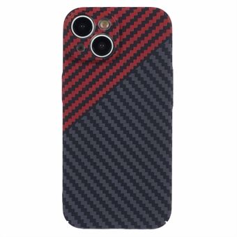 Voor iPhone 14 Telefoonhoesje Koolstofvezel Textuur Kleurenmix PC Harde Case