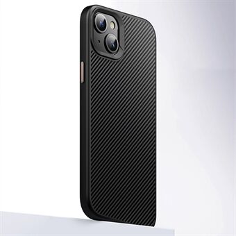 Voor iPhone 14 Magnetische Hoes PC + TPU Telefoonhoesje met Koolstofvezel Textuur