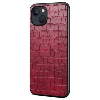 Voor iPhone 14 Telefoonhoesjes Leer Gecoat PC+TPU Krokodillentextuur Beschermhoes