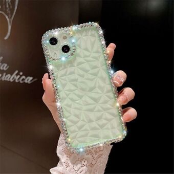 Voor iPhone 14 Hoesje Hars Strass Decor Diamantstructuur TPU Telefoonhoesje