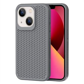 Voor iPhone 14 Hitteafvoerende Hoes PC+TPU Ademend Hol Telefoonhoesje