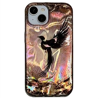 Voor iPhone 14 Telefoonhoes Laser Effect Patroon Print PC+TPU Beschermhoes