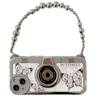 Groothandel Telefoonhoesje voor iPhone 14 TPU Telefoonhoesje Electroplating Camera Vormige Telefoonhoes met Ketting