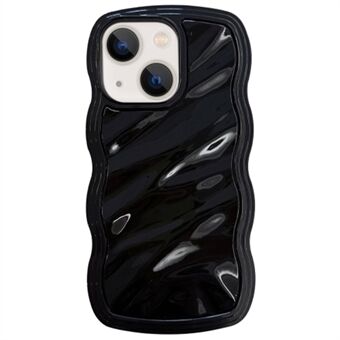 Voor iPhone 14 Hoes Water Ripple Zacht TPU Telefoonhoesje met Golfrand