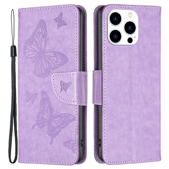 BF Imprinting Pattern Series-4 beschermhoes voor iPhone 14 Pro 6,1 inch vlinders bedrukt Stand hoesje Volledige bescherming portemonnee-stijl lederen schaal