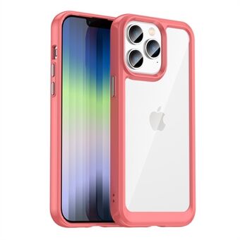 Voor iPhone 14 Pro 6.1 inch Vier Hoeken Anti-val Borstel Textuur Anti-vingerafdruk TPU + Acryl Mobiele Telefoon Case Cover