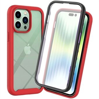 Allround bescherming telefoonhoes voor iPhone 14 Pro 6,1 inch, pc + TPU hybride hoes met PET-schermbeschermer