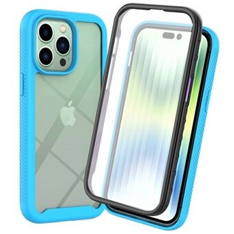 Allround bescherming telefoonhoes voor iPhone 14 Pro 6,1 inch, pc + TPU hybride hoes met PET-schermbeschermer
