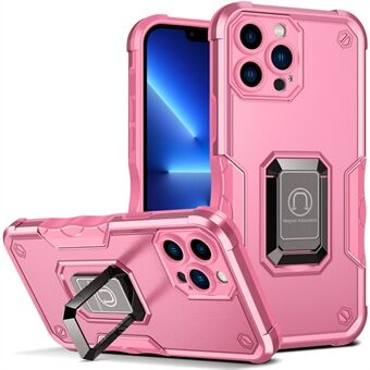 Ingebouwde standaard telefoonhoes voor iPhone 14 Pro 6,1 inch, valbestendige harde pc Zachte TPU hybride beschermende telefoonhoes