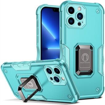 Ingebouwde standaard telefoonhoes voor iPhone 14 Pro 6,1 inch, valbestendige harde pc Zachte TPU hybride beschermende telefoonhoes