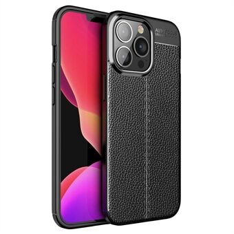 Voor iPhone 14 Pro 6.1 inch Litchi Textuur Schokbestendige Cover Flexibele TPU Schokbestendig Anti- Scratch Warmteafvoer Case