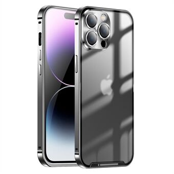 Voor iPhone 14 Pro Matte telefoonhoes met aluminium Scratch Anti-kras telefoonhoes met metalen cameralensbeschermer