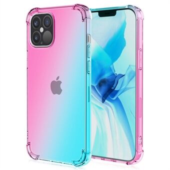 Voor iPhone 14 Pro 6.1 inch Gradiënt Ontwerp Valbestendig TPU Zachte Edge Bumper met Versterkte Hoeken Mobiel Cover