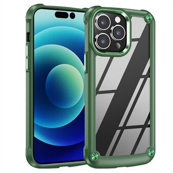 Voor iPhone 14 Pro 6.1 inch Volledige Bescherming Telefoon Case Anti-drop PC + TPU Mobiele Telefoon Hybride Achterkant Ondersteuning Draadloos opladen