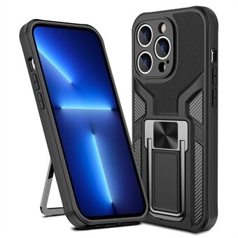 Armor-serie voor iPhone 14 Pro 6,1 inch autohouder magnetische aantrekkingskracht pc + TPU hybride hoes standaard ontwerp beschermhoes