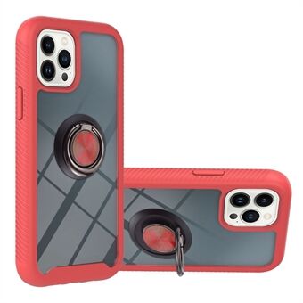 YB PC Series-5 voor iPhone 14 Pro 6.1 inch Ring Kickstand Schokbestendige hoes PC + TPU hybride telefoonhoesje