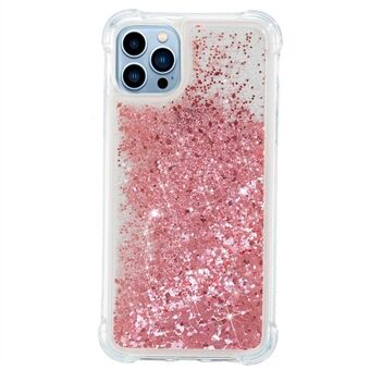 Voor iPhone 14 Pro 6.1 inch Glitter Drijfzand Case Shiny Drijvende Vloeistof Transparant Soft TPU Phone Cover: