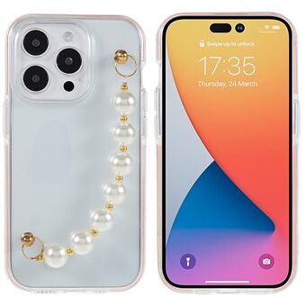 Anti-val telefoonhoes voor iPhone 14 Pro 6,1 inch schokbestendige hoes met twee kleuren en riem TPU-telefoonhoes