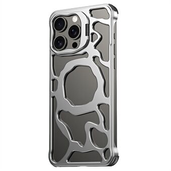 Serie Gunstige Wolk Voor iPhone 14 Pro Magnetische Hoes Aluminiumlegering Holle Telefoonhoes Lens Standaard