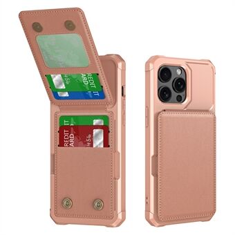 ZM11 iPhone 14 Pro Hoesje met Kaarthouder en Kickstand PU Leer + TPU Telefoonhoesje