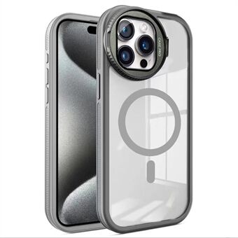 Voor iPhone 14 Pro Hoesje Camera Deksel Kickstand TPU+Acryl Telefoonhoes Compatibel met MagSafe