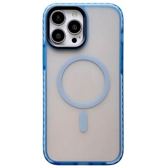 Voor iPhone 14 Pro Hoes Compatibel met MagSafe TPU Frame Doorschijnende PC Achterkant Telefoonhoesje