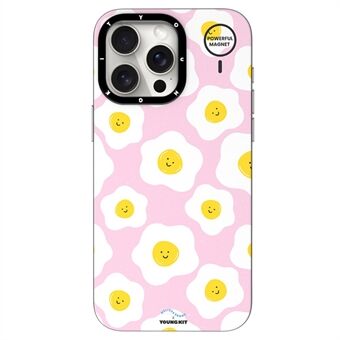 YOUNGKIT Mousse-serie voor iPhone 14 Pro hoesje met IMD-patroon, gemaakt van PC+TPU-materiaal, met magnetische telefoonhoes - MUScx003