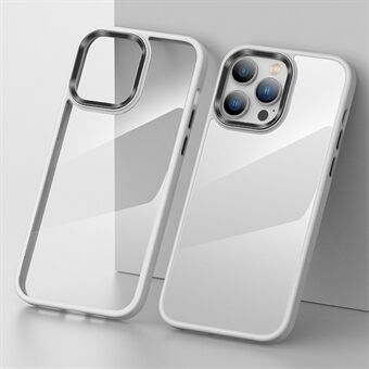 Beschermhoes voor iPhone 14 Pro TPU+PC Telefoonhoesje Anti-val Slank Hoesje met Metalen Knop / Lensframe